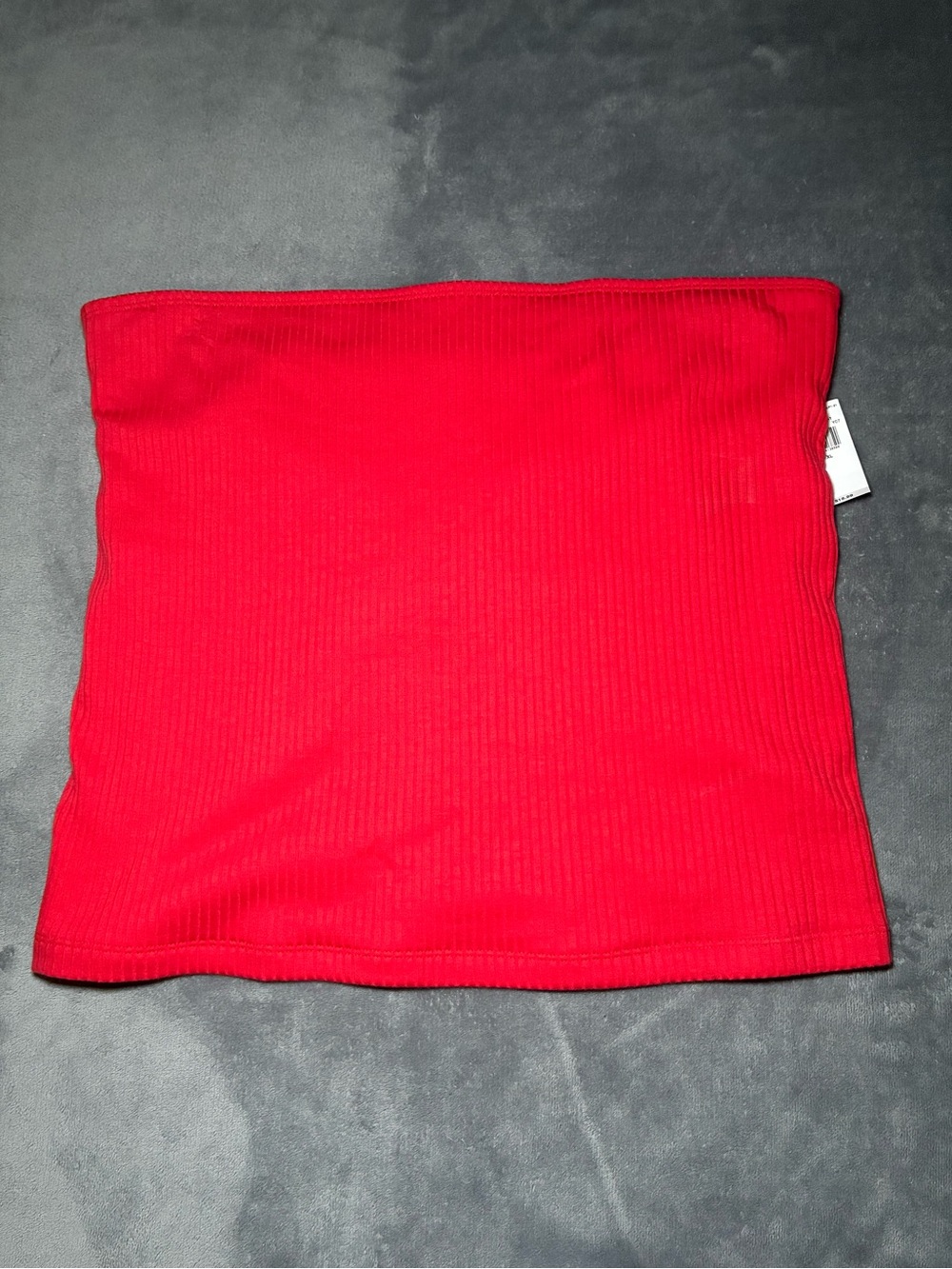 Old Navy Red Ribbed Strapless Tube Top